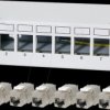 NK4092 Keystone patch panel, 8-port with 8x Cat.6a Keystone modules