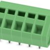 PCB terminal, 5 pole, pitch 5.08 mm, AWG 24-14, 16 A, spring-clamp connection, green, 1995512