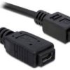 Delock Kabel USB Złącze męskie USB Mini-B, Złącze żeńskie USB Mini-B 1.00 m czarny 82667
