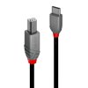 LINDY Kabel USB USB 2.0 Złącze męskie USB-C®, Złącze męskie USB-B 1.00 m czarny 36941