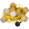 Faithfull Power Plus HL-2210-LED-BA230 Festoon Lights 10 LED Bulbs 240V 22m