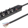 Rozdzielacz, 23X144x31mm, 10-30V Dc, 8X M8 3-Pin, Stały Rozdzielacz Kabla /...