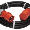 Przedłużacz budowlany kontenerowy elCORD CEE 32A 400V IP44 2m H07RN-F 5G4 z wtyczką i gniazdem CEE 32A-5P IP44
