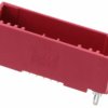 Pin header, 32 pole, pitch 2 mm, straight, red, 5-1871056-6