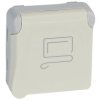 PLEXO IP55 Gniazdo pojedyncze z uziemieniem z blokadą białe/ ecru 069623 LEGRAND