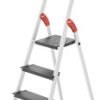 Drabina składana ze stopniem Hailo L100 TOPLINE 8050-407, zaw. wkładkę na narzędzia, Maksymalna wysokość robocza: 2.85 m