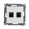Gniazdo komputerowo-telefoniczne RJ45+RJ12 białe D5T.01/11 Kontakt Simon54