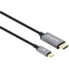 Manhattan 153607 USB cable HDMI 2.0 HDMI-A plug, USB-C® plug 2.00 m Black