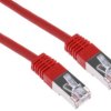 Kabel kategorii 6, Czerwony, Wtyk RJ45/męski RJ45dł.: 1m, mat. koszulki: PVC