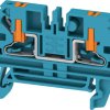Through terminal block, push-in connection, 2.5 mm², 24 A, 8 kV, blue, 2847210000