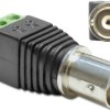 65416 BNC socket > 2-pin terminal block