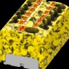 3273898 PTFIX distributor block, 10/12x4, yellow/black
