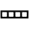 Ramka poczwórna R-4RGC/32/25 czarne szkło Sonata Prestige Ospel