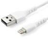 Lightning Kabel Złącze A USB A Złącze B Lightning dł. 2m Wytrzymały kabel Apple Lightning USB 2.0 kolor: Biały