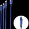 BS14-50071 Charging cable 3 in 1 for 8-pin/Micro/USB C, blue, 1.2 m
