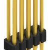Pin header, 10 pole, pitch 1.27 mm, straight, black, SLVW408010G