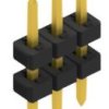 Pin header, 3 pole, pitch 2 mm, straight, black, 10062839