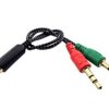 ADAPTER JACK 3.5 4P GNIAZDO 2X WTYK PLEC