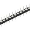Pin header, 15 pole, pitch 2.54 mm, straight, black, 10043851