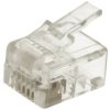 Wtyk; RJ12 6p6c; RJ(6p); na przewód; proste; przezroczysty; zatrzaskowe; RoHS