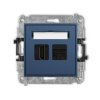 ICON Gniazdo pojedyncze HDMI 2.1 8K i gniazdo komputerowe pojedyncze 1xRJ45 kat 6A 8 stykowe navy blue 64IGHK-86A KARLIK