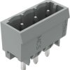 Pin header, 3 pole, pitch 5 mm, straight, gray, 231-163/001-000