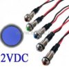 Kontrolka LED 5mm, 12VDC+ przew. wypukła niebieska
