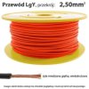 Przewód instalacyjny miedziany jednożyłowy LgY 2,50 mm2, linka giętka, czerwony
