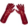 Sealey 9114/12 Worksafe PVC Gauntlets 450mm, Red - Pack of 12 Pairs
