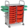 Callero Plus STEAM Activity Double Trolley & Flame Red Gratnells Trays