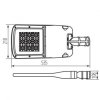 Oprawa uliczna LED z gniazdem ZHAGA PRO-S S 55W-ZH NW 8380lm 4000K IK08 IP66 IIkl. ochr. ENEC 5 lat Gwar. 39298