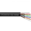 Przewód UTP5E drut Cu UV+ linka nośna 305mMAXCABLE