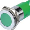Signal light, 24 V (AC), 24 V (DC), green, 10 mcd, Mounting Ø 22 mm, pitch 1.25 mm, LED number: 1, Q22F1CXXG24E