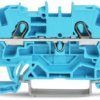 4-wire feed-through terminal, spring-clamp connection, 0.5-6.0 mm², 1 pole, 32 A, 8 kV, blue, 2004-1404