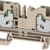Through terminal block, snap-in, 4.0 mm², 32 A, 8 kV, dark beige, 2874820000