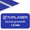 Laminat grawerski 1,3mm granatowo/biały 809 formatka 300×150 mm 30×15 cm do obróbki laserowej
