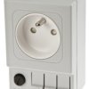 Gniazdo wtykowe Typ E - gniazdo francuskie Montaż na szynie DIN STEGO 6.3A