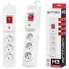 Przedłużacz Przeciwprzepięciowy 3-Gniazda Z/U Armac Multi M3 4,5M Szary M3/45/Sz