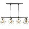 Lampa wisząca nowoczesna 4xE27 FEBRIS BLACK/GOLD LONG