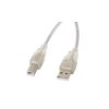 Kabel USB-A-USB-B 2.0 1.8M przezroczysty ferryt Lanberg