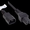 P1450-S010 Connecting cable C14 toC15 , black, 0.75 mm², 1 m