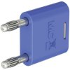 Stäubli 644010-23 KS2-4N-19 Connector Blue, Ø 4 mm, brass, insulated handle