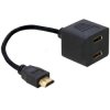 HDMI - 2x HDMI M/F kabel HDMI 0,3 m HDMI Typu A (Standard) 2 x /0,3 m/