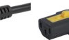Device connection cable, Switzerland, plug type J, straight on C13 socket, straight, H05VV-F3G1.0 mm², black, 2.5 m, 6051.2015