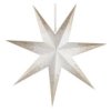 Dekoracje- Gwiazda Papierowa Z Brokatem Na Środku, Biała, 60 Cm, Na Żarówkę...