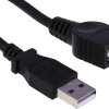 Kabel USB Złącze A USB A Złącze B USB A dł. 1.8m Przewód przedłużający USB USB 2.0 kolor: Czarny