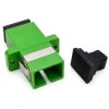 Adapter światłowodowy SM SC/APC-SC/APC simplex OS2 zielony NEKU