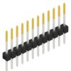 Pin header, 12 pole, pitch 2.54 mm, straight, black, 10046477