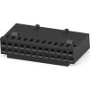 Socket housing, 24 pole, pitch 2.54 mm, black, 2-87631-0