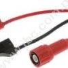 7075-MI-50-100-RT Kabel koncentryczny 1,0m, wtyk BNC+2x(wtyk z gniazdem)4mm, czerwony, ELECTRO-PJP, 7075MI50100RT